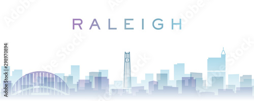 Raleigh Transparent Layers Gradient Landmarks Skyline