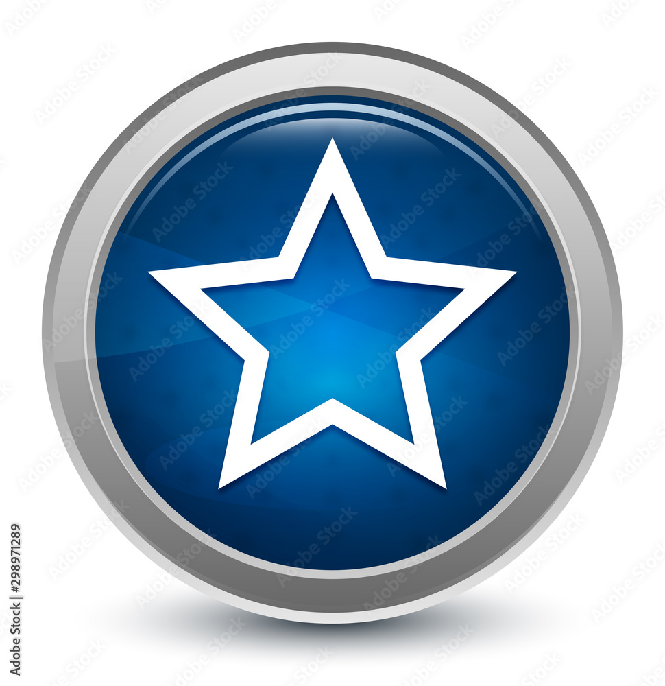 Star icon starburst shiny blue round button illustration design concept Star icon starburst shiny blue round button illustration design concept