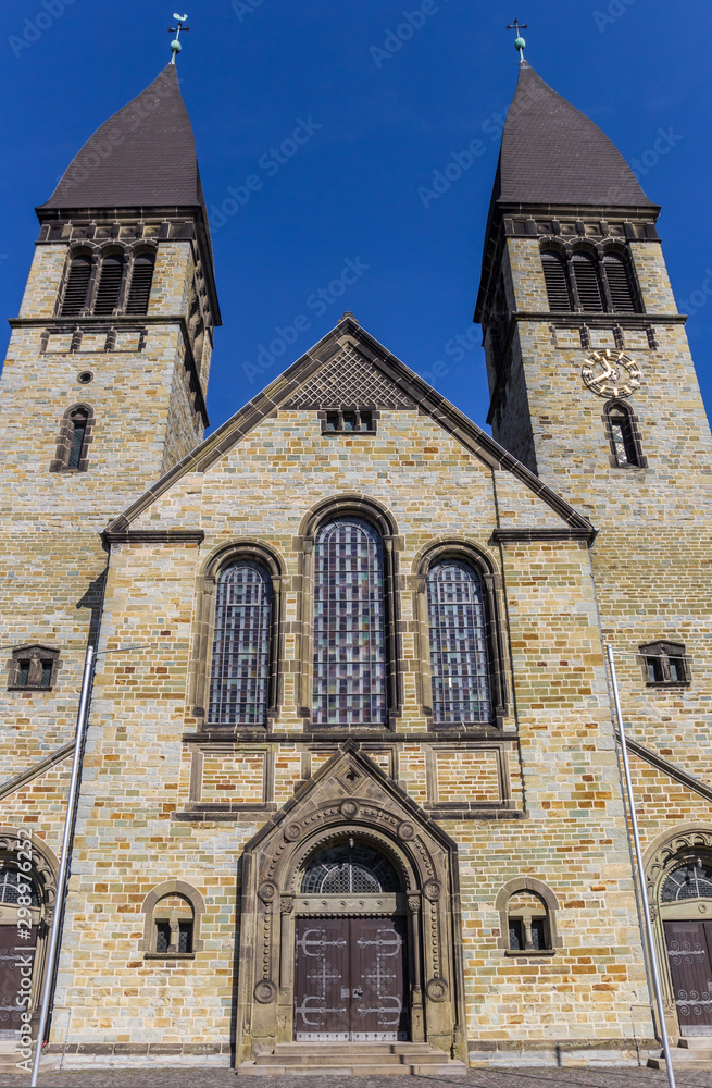 Front view of the St. Clemens church in Rheda-Wiedenbruck