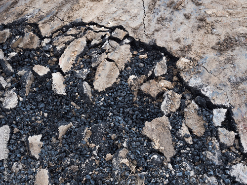 Принти на полотні Rough cracky tarmac
