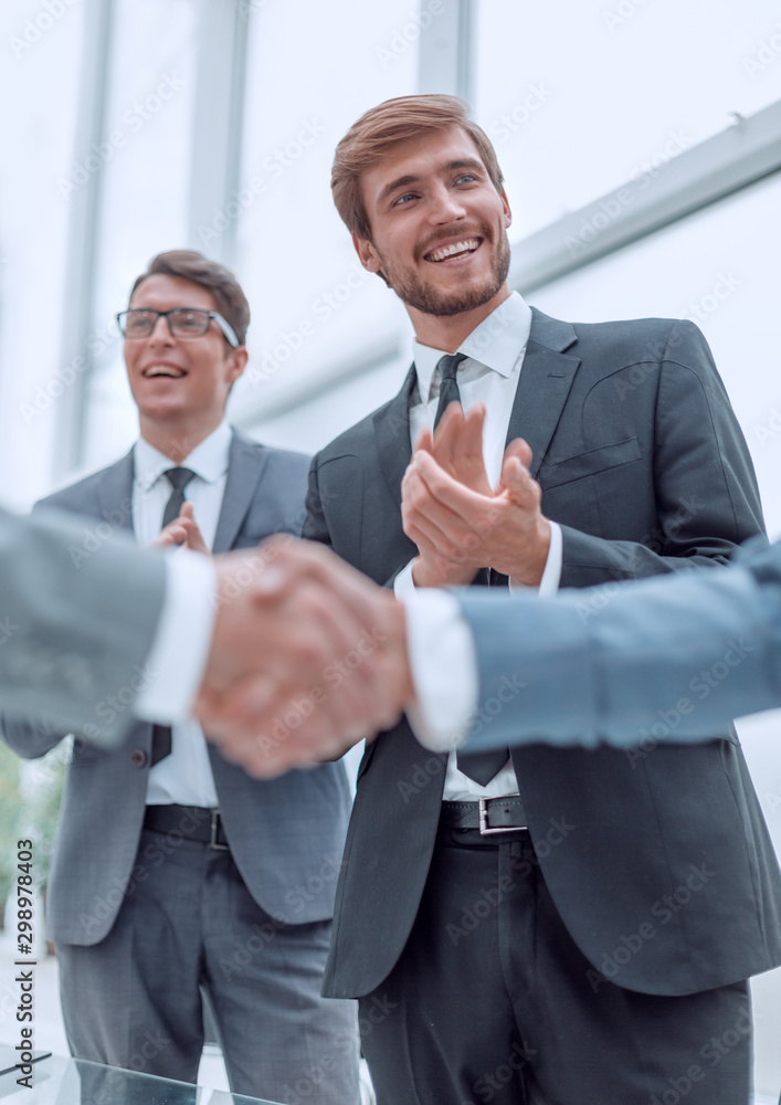 close up. business handshake of business people close up. business handshake of business people
