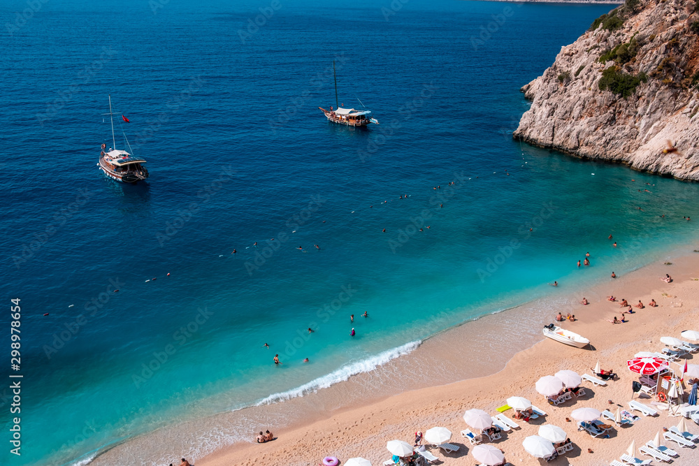 Obraz premium Kaputas Beach is famous beach of the world in Kas, Antalya.