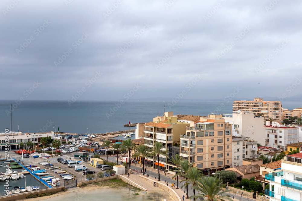 View of Palma de Mallorca on an autumn day