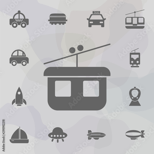 cable car, funicular icon. Simple set of transport icons. One of the collection for websites, web design, mobile app
