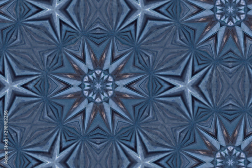 blaues sternförmiges Muster