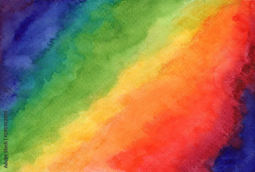 Bright striped rainbow watercolor abstract background. Contrast hand drawn colorful vibrant watercolour texture for software, ui design, web, apps wallpaper, banner Bright striped rainbow watercolor abstract background. Contrast hand drawn colorful vibrant watercolour texture for software, ui design, web, apps wallpaper, banner