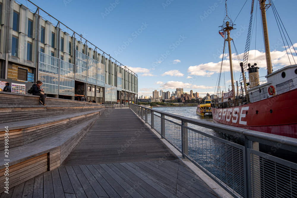 Pier 15 at the South Street Seaport at daytime in Autumn