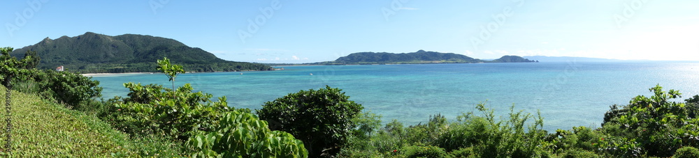 Panorama Blick auf den pazifik von der Insel Ishigaki Japan Panorama Blick auf den pazifik von der Insel Ishigaki Japan