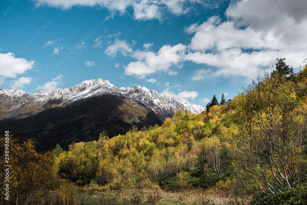 Mountain Range in the Caucasus in Georgia, Europe