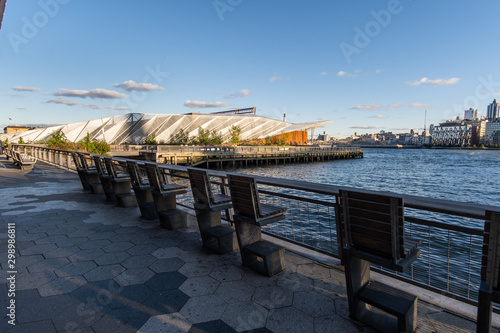 Pier 35 park on the Lower East Side at daytime in Autumn
