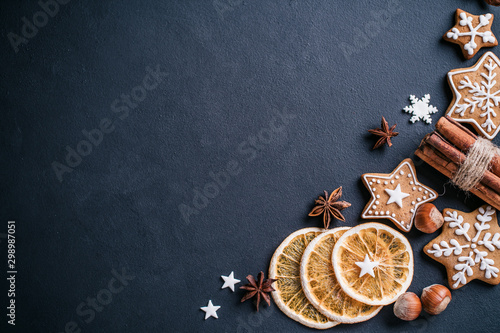 Obraz na plátně Christmas and New Year composition