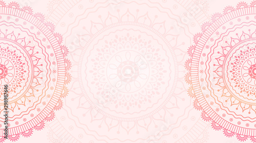 Obraz na płótnie Floral mandala background template. Gradient pattern for design, textile w salonie