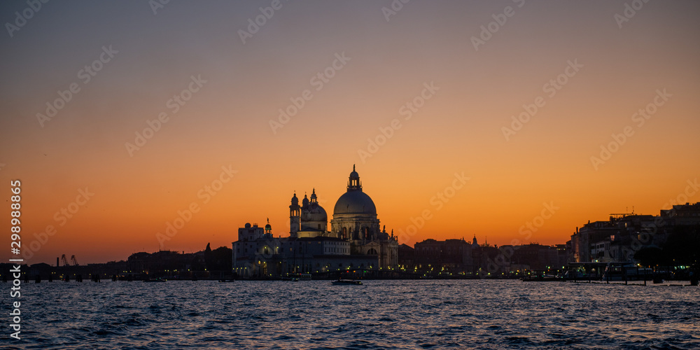 Venice skyline at sunset