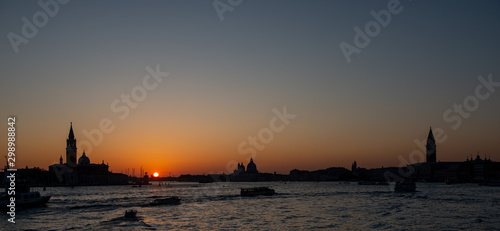 Venice skyline at sunset