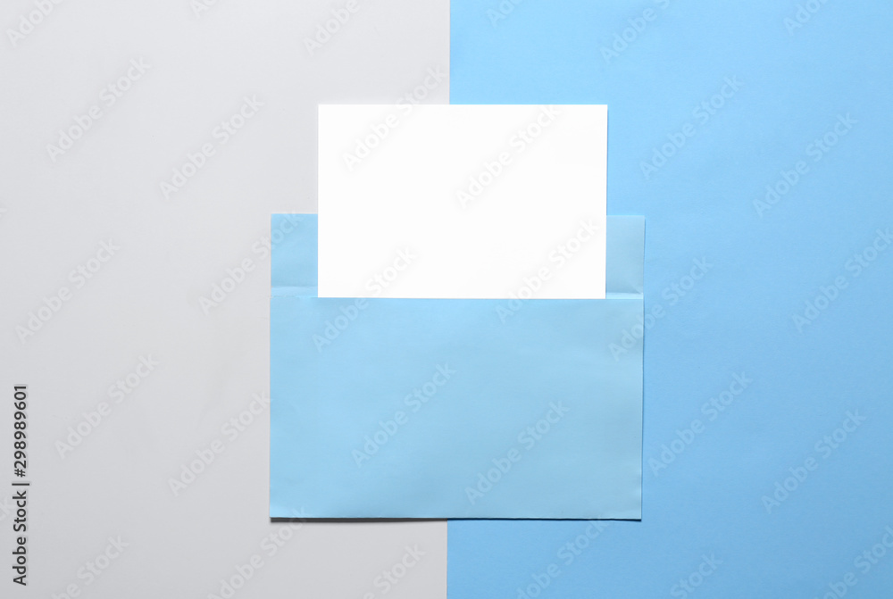 Mockup of invitation on color background Mockup of invitation on color background