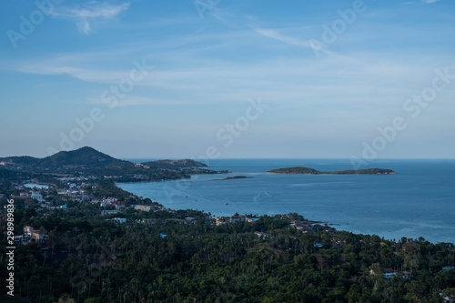 Panorama view over the Gulf of Siam, Koh Samui, Suratthani, Thailand.