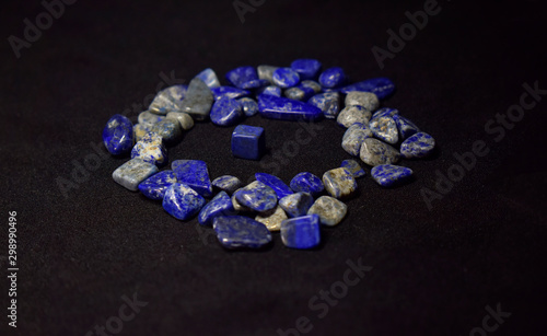 Lapis Lazuli Blue stone Beautiful by nature For making ornaments photo