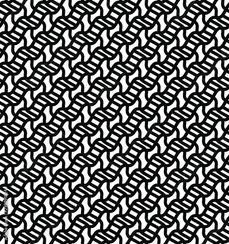 Vintage trellis pattern, seamless fabric print, linear seamless print, black and white vector illustration.