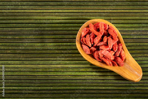 Lycium Barbarum - Wolfberry. Red dried goji berries photo