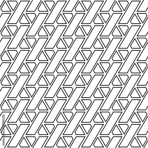 Vintage trellis pattern, seamless fabric print, linear seamless print, black and white vector illustration.