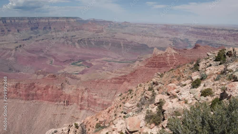 panning left view of the colorado river and grand canyon national park in arizona, usa from lipan point panning left view of the colorado river and grand canyon national park in arizona, usa from lipan point