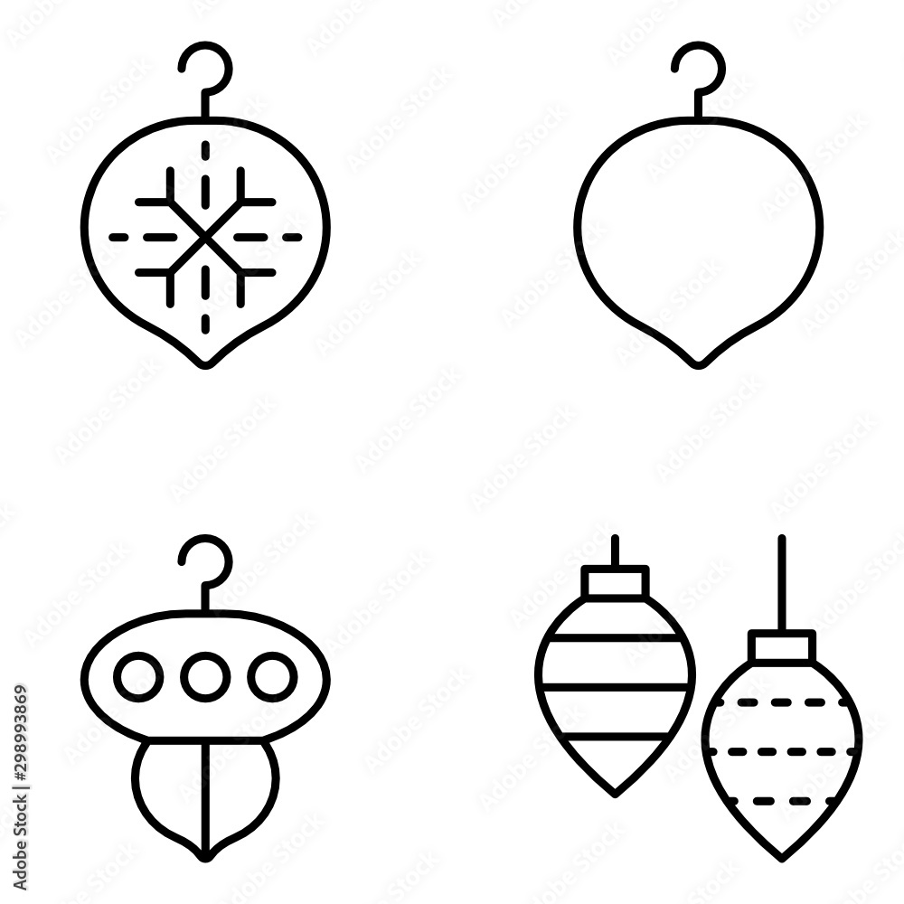 Christmas Vector Line Icon Set Christmas Vector Line Icon Set