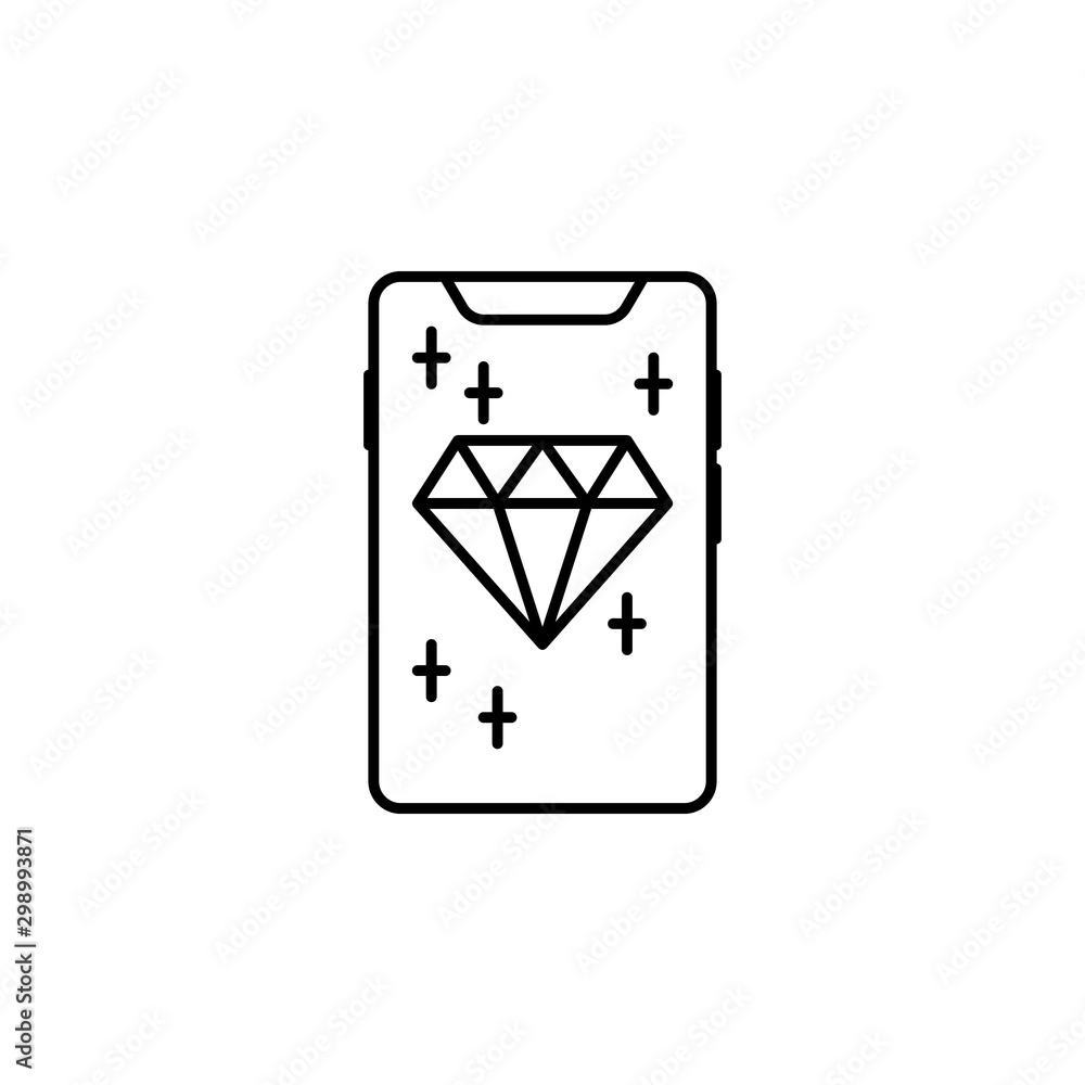Smartphone diamond icon. Element of smartphone icon Smartphone diamond icon. Element of smartphone icon
