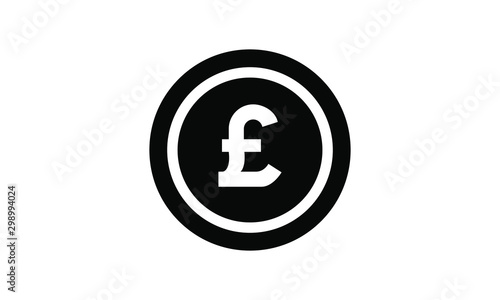 coin pound sterling icon vector