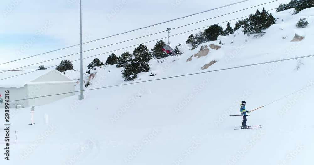 Ski Center and Skiers Aerial View 5 Ski Center and Skiers Aerial View 5