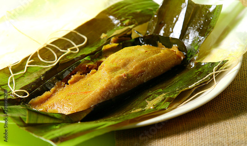 Foto Puerto Rican cuisine - Caribbean Pasteles - Meat fillings