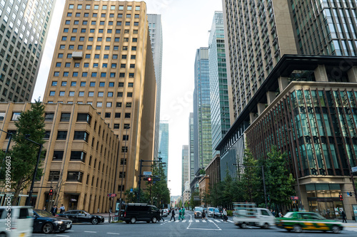 Konstfotografi (東京都ｰ都市風景)大手町オフィスビル街の風景