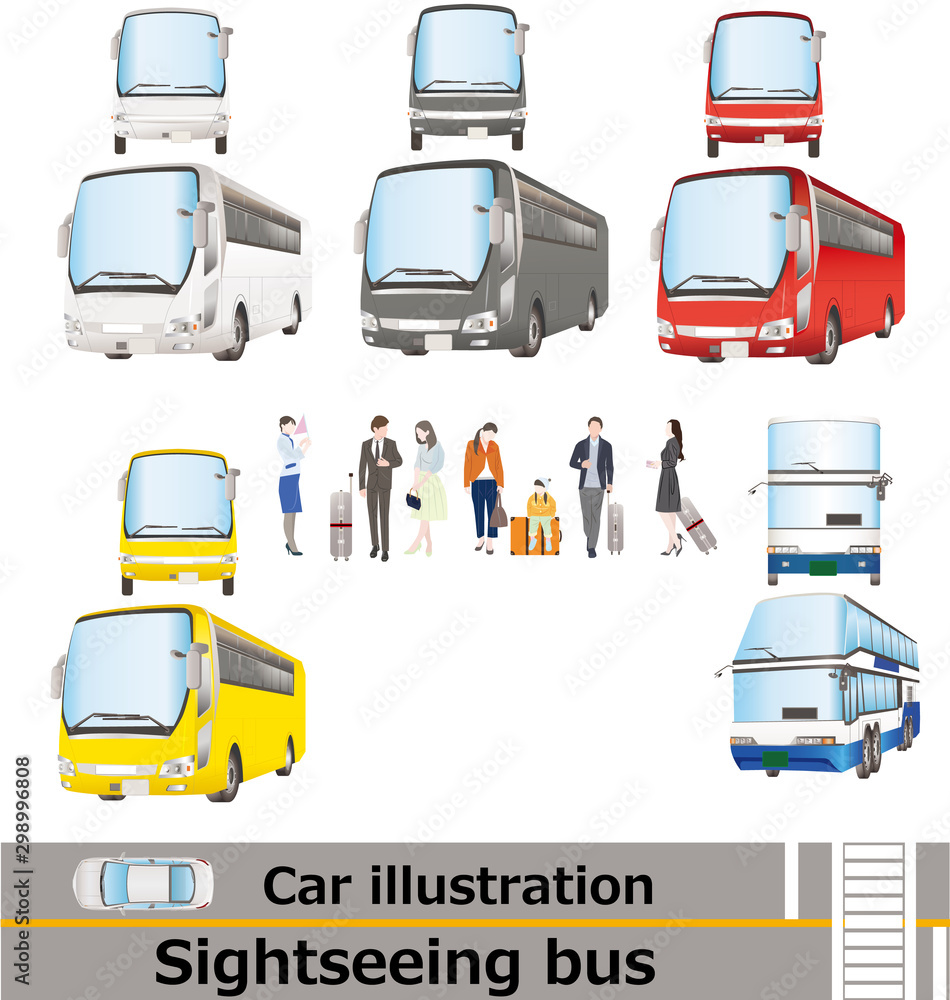 観光バスのイラスト Stock Vektorgrafik Adobe Stock