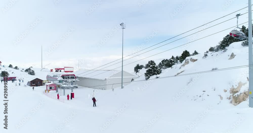 Ski Center and Skiers Aerial View 13 Ski Center and Skiers Aerial View 13