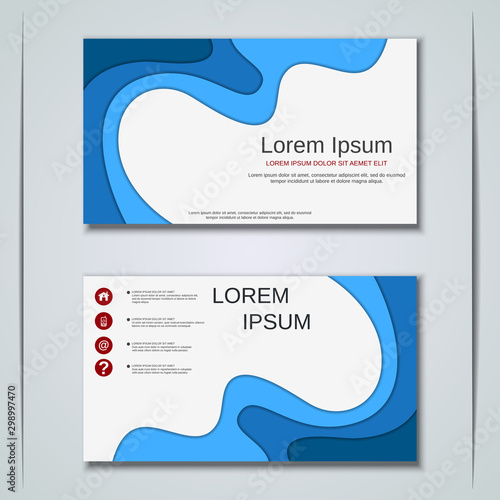 Modern business visiting card vector design template