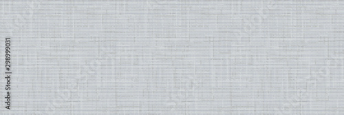 Natural Gray French Linen Texture Border Background. Old Ecru Flax Fibre Seamless Pattern. Organic Yarn Close Up Weave Fabric Ribbon Trim Banner. Sack Cloth Packaging, Canvas Edging. Vector EPS10