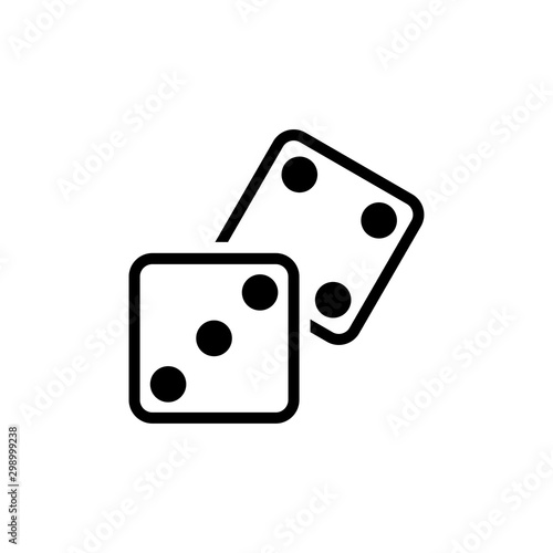 Dice icon trendy