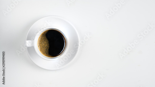 beverage background of a cup of coffee isolate on white background