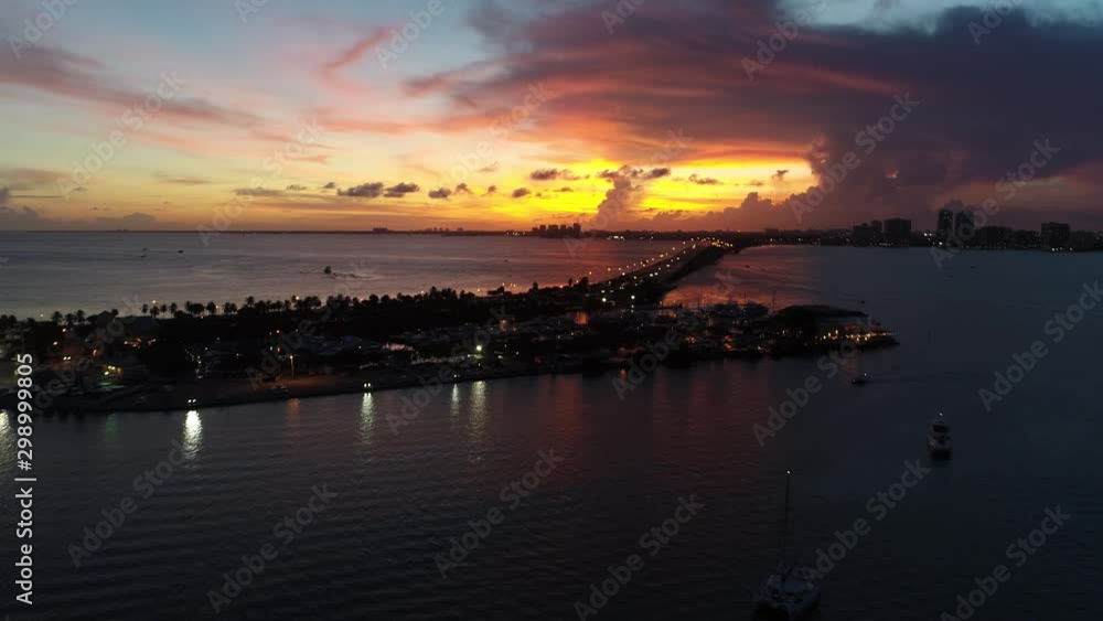 Sunset view on the bridge in Biscayne Bay, Miami, United States. Sunset view on the bridge in Biscayne Bay, Miami, United States. Sunset view on the bridge in Biscayne Bay, Miami, United States. Sunset view on the bridge in Biscayne Bay, Miami, United States. Sunset view on the bridge in Biscayne Bay, Miami, United States. Sunset view on the bridge in Biscayne Bay, Miami, United States.