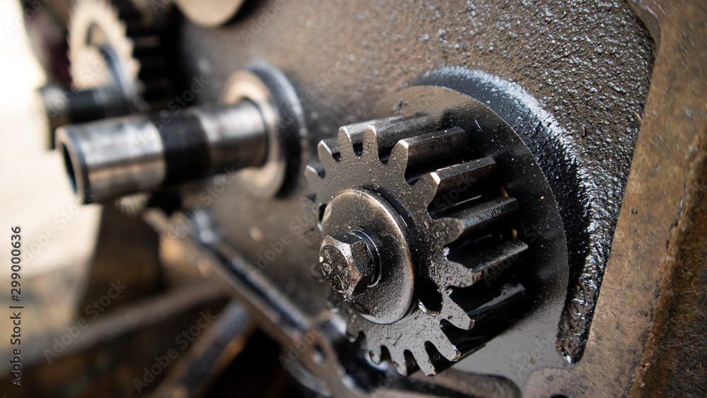 Rotary gears on a diesel engine. Periodic maintenance is able to maintain a longer engine life and better performance
