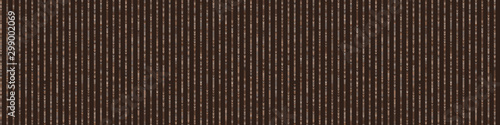 Dark Brown Knit Stitch Stripe Border Texture Background. Seamless Pattern in Multicolor Variegated Dye Ribbon Trim. Knitting Craft Background. Hand Drawn Winter Stitch Effect Banner. Vector  Eps 10.