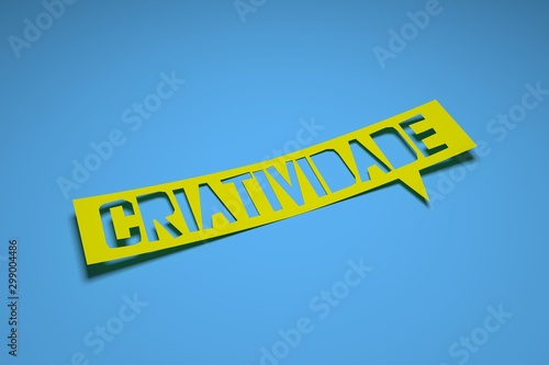Bubble speech with cut out phrase 