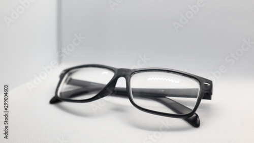 Korean Style Glasses isolated on white with clipping path