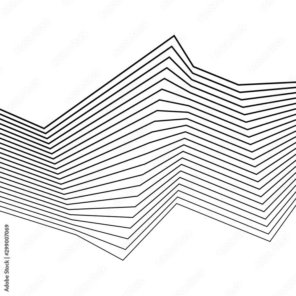 Black vector stripes on a white background. Trendy monochrome pattern. For prints, web pages, template, and textile design Black vector stripes on a white background. Trendy monochrome pattern. For prints, web pages, template, and textile design