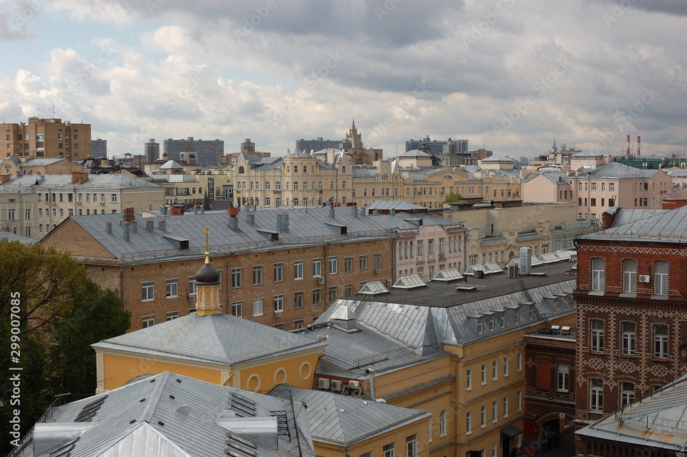 The Moscow cityscape in spring 2014