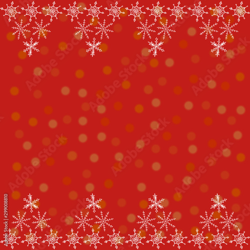 Seamless background with frame pattern of snowflakes along the top and bottom edge. New year Christmas background texture. For border edge gift wrapping banner stationery flyer graphic design edging
