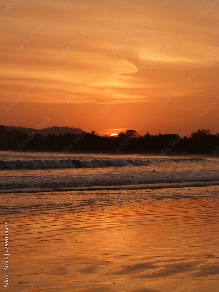 sunset over the sea