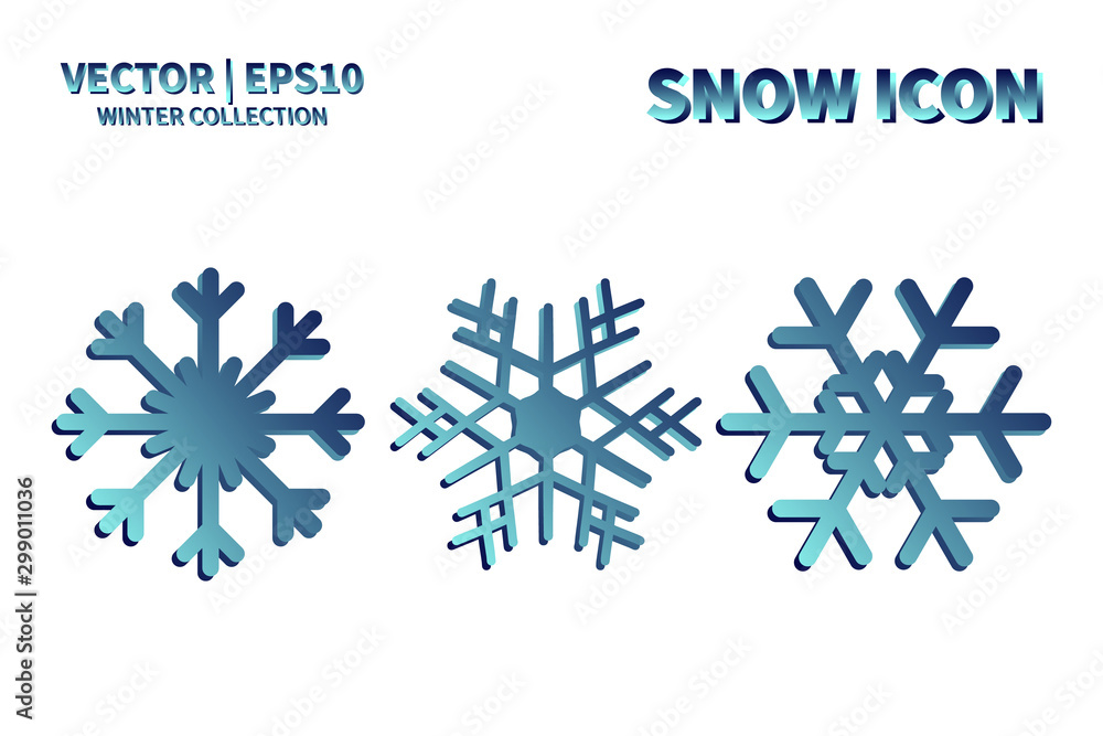 Snowflake vector icon set. Christmas and winter snow flake element collection. Isolated flat new year holiday decoration illustration template. Cold weather object design silhouette symbol Snowflake vector icon set. Christmas and winter snow flake element collection. Isolated flat new year holiday decoration illustration template. Cold weather object design silhouette symbol