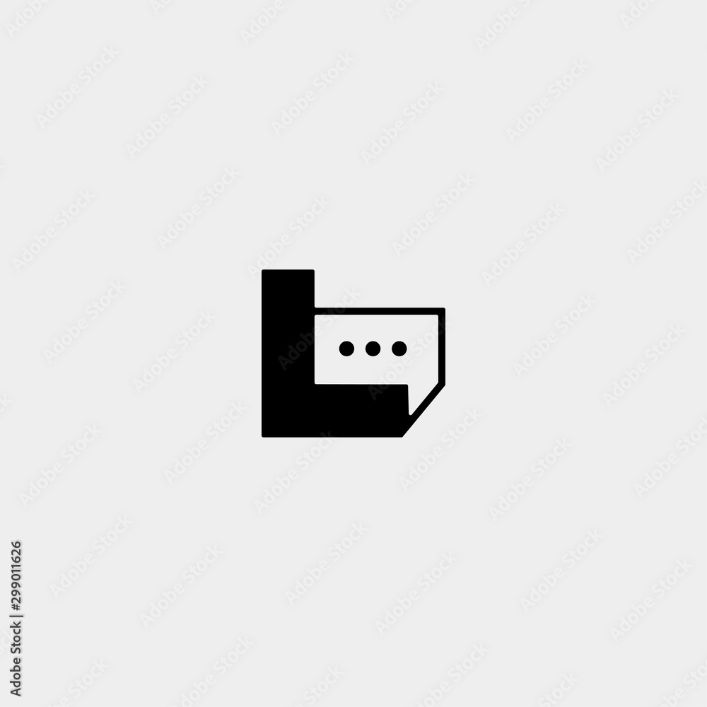 Letter L Chat Logo Template Vector Design Letter L Chat Logo Template Vector Design