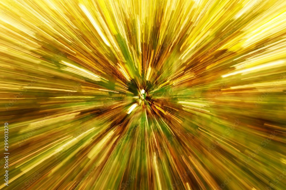Zoom blured image for creative background or texture.