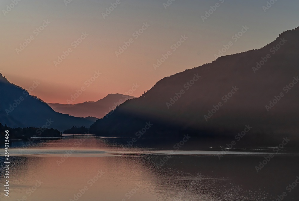 Autumn Sunset on the Columbia River 